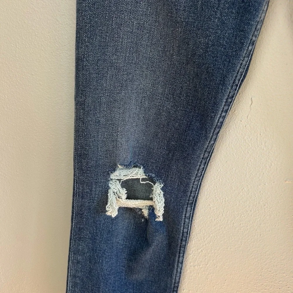 RE/DONE 90s High Rise Ankle Crop Jeans Dusk Destroy Distressed Skinny Cropped 26